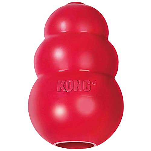 KONG - Classic - Juguete de resistente caucho natural - Para morder, perseguir o buscar - Para Perros Medianos
