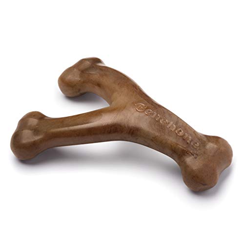 Benebone Wishbone, Juguete para morder, con auténtico beicon grande, Resistente e indicado para Perros masticadores agresivos, Fabricado en EE. UU.