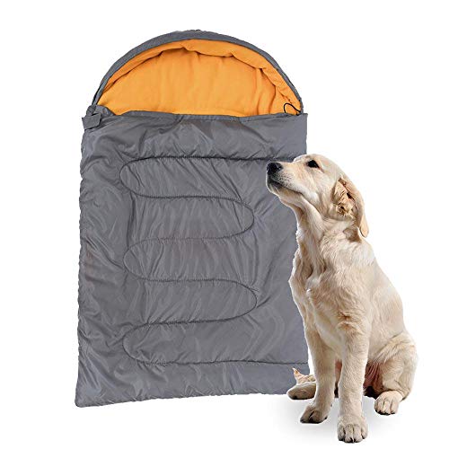 TEEPAO Saco de dormir para perro, grande, impermeable, para mascotas al aire libre, mochila con bolsa de almacenamiento portátil para viajes, camping, resistente al agua – 45 pulgadas x 29 pulgadas
