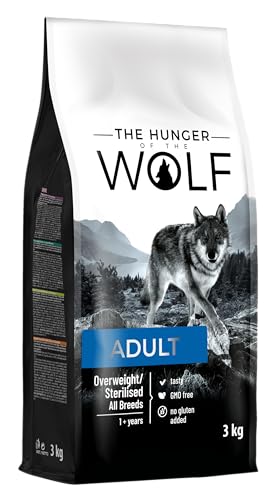The Hunger of the Wolf Alimento seco para perros adultos con sobrepeso y esterilizados, fórmula light con pollo- 3 kg
