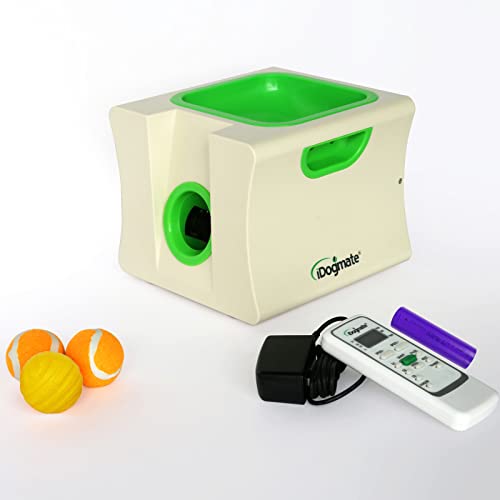 iDogmate Lanzador de bolas automático pequeño, lanzador de bolas para perros, máquina de lanzamiento de bolas para perros pequeños (mini bolas de 1.75 pulgadas)