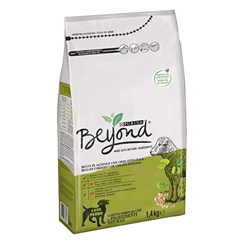 Purina Beyond Pienso Natural para Perro Adulto con Cordero y Cebada Integral, 6 bolsas de 1,4kg