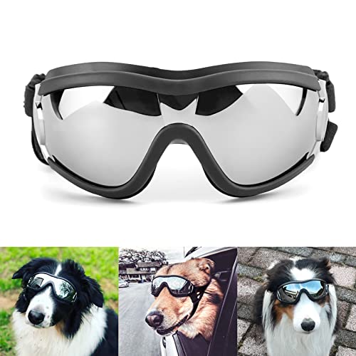 Namsan Gafas de sol para perros, anti-UV, impermeables, resistentes al viento, protección ocular para perros grandes/medianos