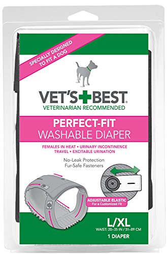 Vet's Best Pañal de perro hembra lavable perfect-fit, grande / XL